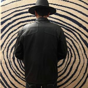 Bugatchi genuine lamb leather man's jacket size M